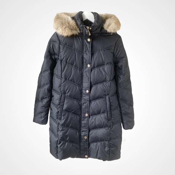 🌸New🌸 Michael Kors Faux Fur 3/4 Down Jacket S - Picture 15 of 16